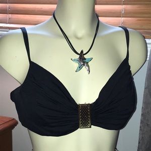 Black Bikini top with gold hardware